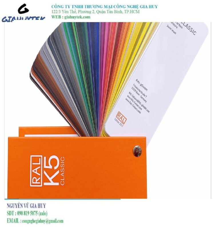 Quạt màu RAL K5 so màu sơn
